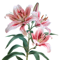 Madonna Lily Flower on Transparent Background png