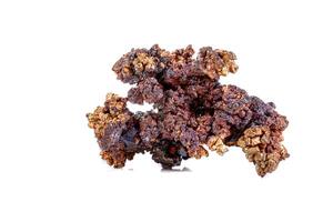 macro mineral stone copper with cuprite on a white background photo