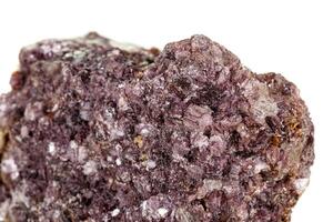 Macro of a chromium kyanite mineral stone on white background photo