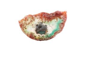 macro mineral stone agate on a white background photo