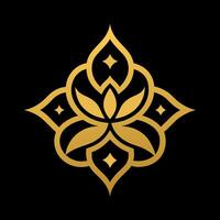 Islamic Golden color ornament art illustration vector