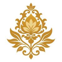 Golden color Floral Ornament Design illustration vector