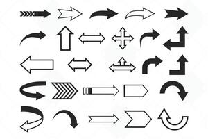 Arrows set. Arrow icon collection. Set different arrows or web design. vector