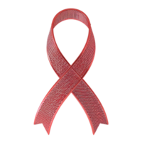 Generated AI red ribbon on transparent background png