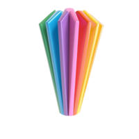 Generated AI a rainbow colored paper clip on transparent background png