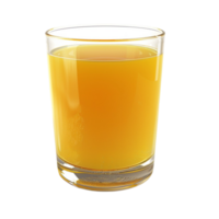 generado ai naranja jugo en un vaso en transparente antecedentes png