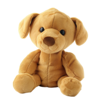 Generated AI a brown stuffed animal sitting on transparent background png