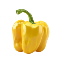 Generated AI yellow bell pepper on transparent background png