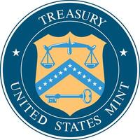 Seal of the Treasury United States Mint vector