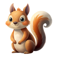 Illustration of Digital Painting, Squirrel isolated on background png