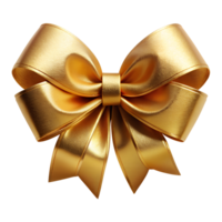 gold ribbon bow isolated on background png