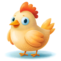 Illustration of Digital Painting, cute chicken isolated on background png