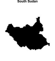 South Sudan blank outline map design vector
