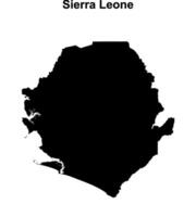 Sierra Leone blank outline map design vector