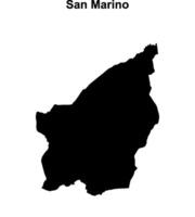San Marino blank outline map design vector