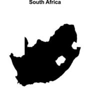 sur África blanco contorno mapa diseño vector
