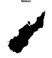Nelson outline map vector