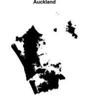Auckland outline map vector