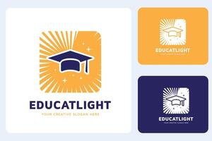 Education Light Logo Design Template vector