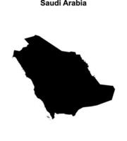 Saudi Arabia blank outline map design vector
