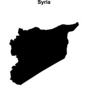 Syria blank outline map design vector