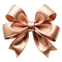 rose gold ribbon bow isolated on background png