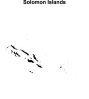 Solomon Islands blank outline map design vector