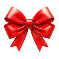 red ribbon bow isolated on background png