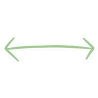 Green Arrow Line Two Way Or Double Arrow Sketch Arrow Line Element png