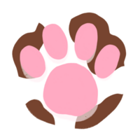 Cat Paw Cartoon illustration Brown And White Cat Paw Cow Cat Paw png