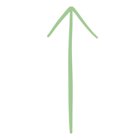 Green Arrow Line Up Or Top Sketch Arrow Line Element png