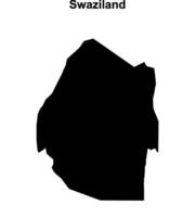 Swaziland blank outline map design vector