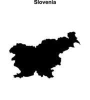 Slovenia blank outline map design vector