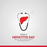 World Hepatitis Day creative ads design. Hepatitis Day element isolated on Template for background. Hepatitis Day Poster, , illustration, July 28. Important day vector