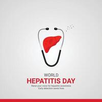 World Hepatitis Day creative ads design. Hepatitis Day element isolated on Template for background. Hepatitis Day Poster, , illustration, July 28. Important day vector