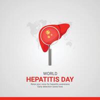 World Hepatitis Day creative ads design. Hepatitis Day element isolated on Template for background. Hepatitis Day Poster, , illustration, July 28. Important day vector