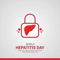 World Hepatitis Day creative ads design. Hepatitis Day element isolated on Template for background. Hepatitis Day Poster, , illustration, July 28. Important day vector