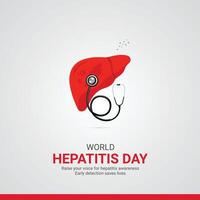 World Hepatitis Day creative ads design. Hepatitis Day element isolated on Template for background. Hepatitis Day Poster, , illustration, July 28. Important day vector