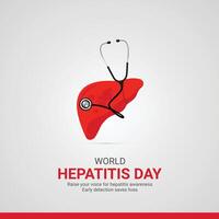 World Hepatitis Day creative ads design. Hepatitis Day element isolated on Template for background. Hepatitis Day Poster, , illustration, July 28. Important day vector