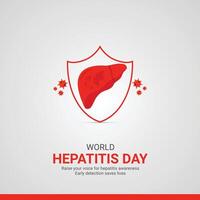 World Hepatitis Day creative ads design. Hepatitis Day element isolated on Template for background. Hepatitis Day Poster, , illustration, July 28. Important day vector