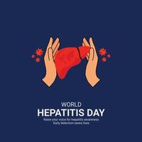 World Hepatitis Day creative ads design. Hepatitis Day element isolated on Template for background. Hepatitis Day Poster, , illustration, July 28. Important day vector