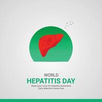 World Hepatitis Day creative ads design. Hepatitis Day element isolated on Template for background. Hepatitis Day Poster, , illustration, July 28. Important day vector