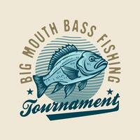 Bass fishing club tournament logo vector