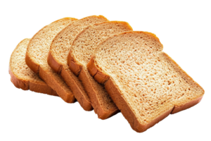 Slices of Whole Wheat Bread isolated on transparent background png