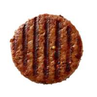 Grilled Beef Burger Patty isolated on transparent background png