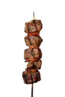 grillé du boeuf brochettes avec des légumes isolé sur transparent Contexte png