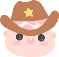 Western Baby Dusche Cowboy Mädchen Rosa Süss Kindergarten Kunst eben Design png