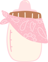 western baby douche cowboy meisje baby fles melk png