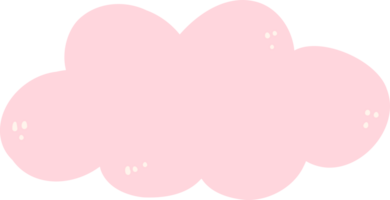 rosado nube sencillo png