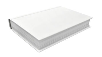 A Minimalist Composition of a White Book on the transparent background, Format png